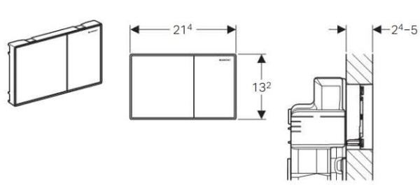 Клавиша смыва Geberit Sigma60 115.640.SQ.1 Клавиша смыва Geberit Sigma60 115.640.SQ.1