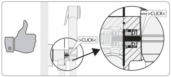 Гигиенический душ Bossini Paloma Set C69038B.030
