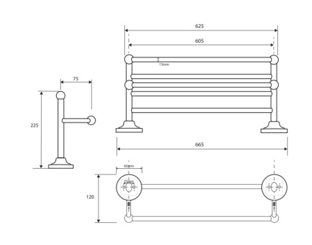 Держатель для полотенца Bemeta Retro 144102097