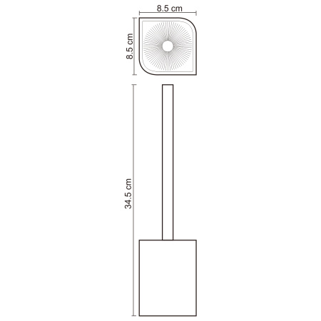 Ершик для унитаза WasserKRAFT Elba K-2727