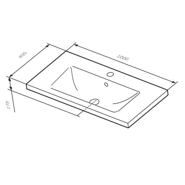 Раковина встраиваемая сверху (100х45) Am.Pm X-Joy M85AWCC1002WG