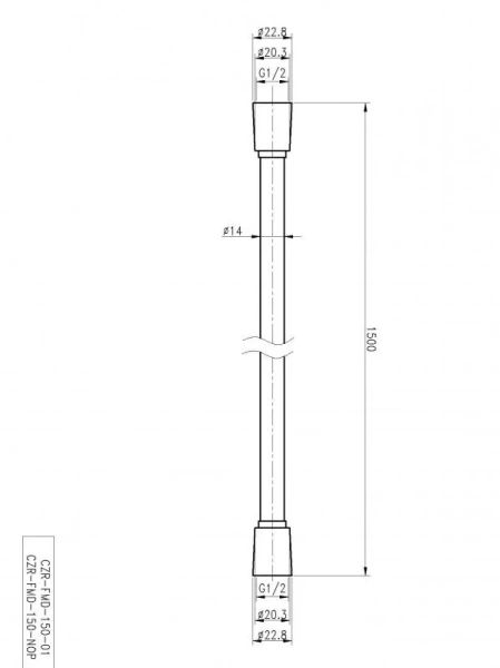Душевой шланг Cezares CZR-FMD-150-01 Душевой шланг Cezares CZR-FMD-150-01