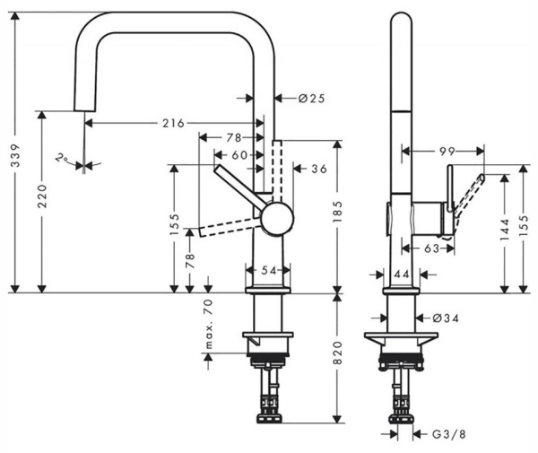 Смеситель для кухни Hansgrohe Talis M54 72806670