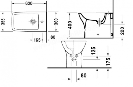 Биде напольное Duravit 2247100000