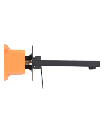 Смеситель для раковины однорычажный встраиваемый Orange Lutz M04-722b черный