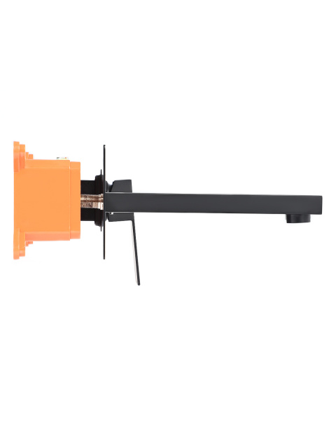 Смеситель для раковины однорычажный встраиваемый Orange Lutz M04-722b черный