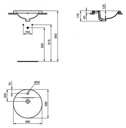 Раковина Ideal Standard Connect E504201