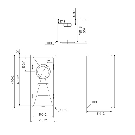 Мойка IDDIS 210*440 Edifice (EDI21B0i77)