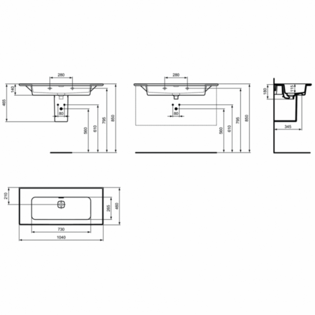 Раковина подвесная Ideal Standard Strada II 104 T363501