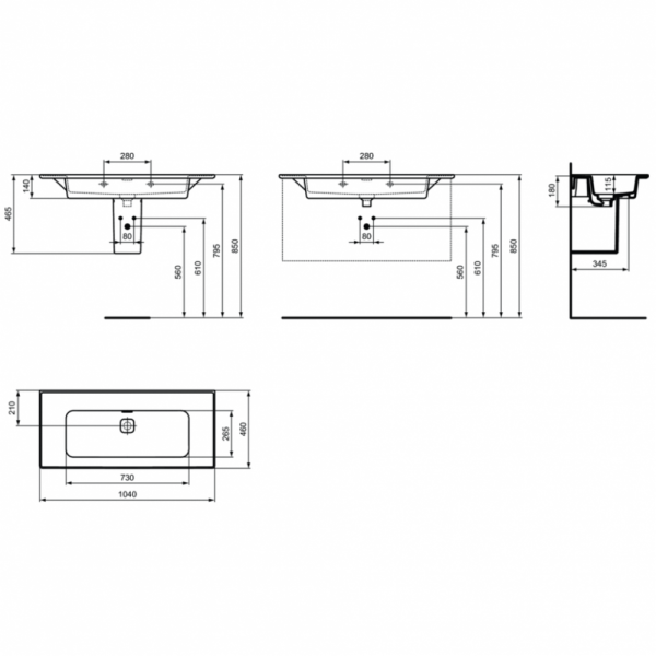 Раковина подвесная Ideal Standard Strada II 104 T363501
