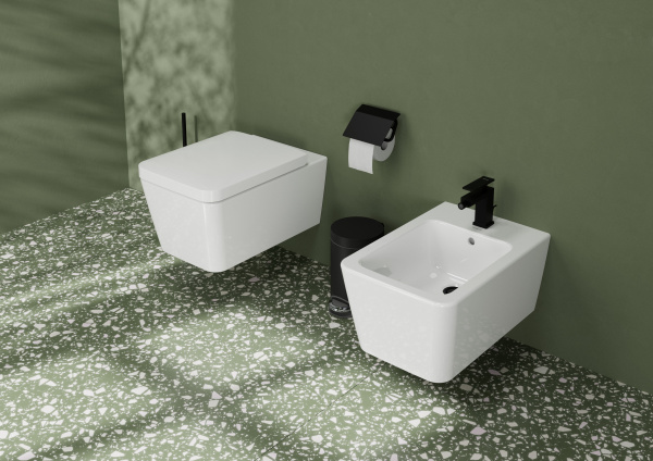 Смеситель для биде с донным клапаном Hansgrohe Tecturis E 73200670 черный матовый