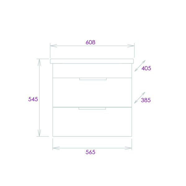 Тумба под раковину подвесная Onika Легран 60 106117