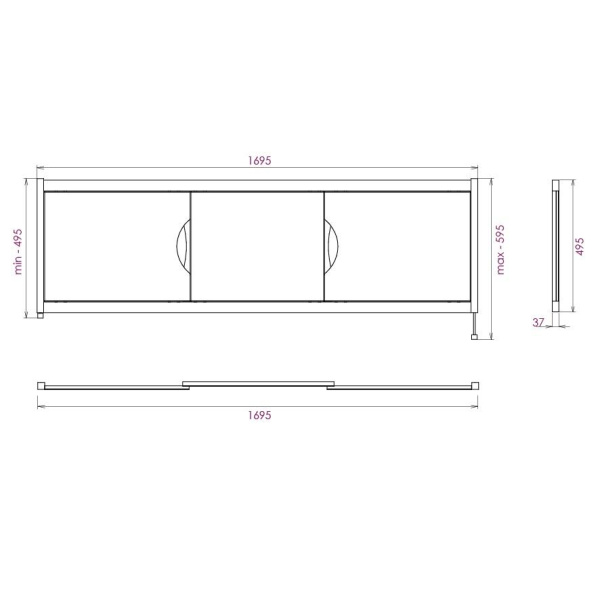 Экран под ванну Onika Лагуна 170 517004
