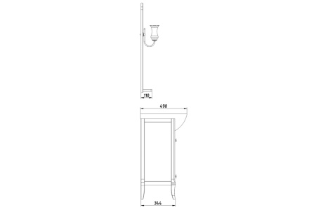 Зеркало (104х90)  ASB-Woodline Салерно 105 9692 (коричневый)
