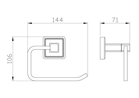 Держатель для туалетной бумаги без крышки WONZON & WOGHAND ROMA, бронза WW-7216