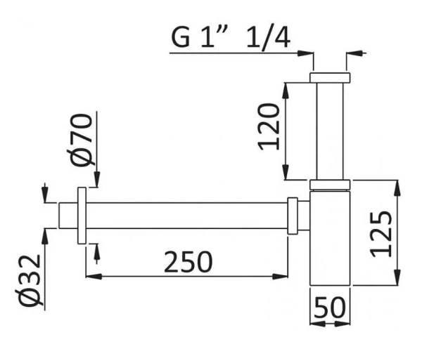 Сифон для раковины Cezares CZR-B-SMQ-BIO