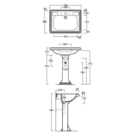 Пьедестал для раковины Simas Arcade AR805bi