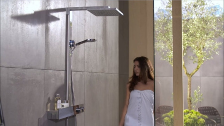 Душевая система с термостатом Hansgrohe Raindance E Showerpipe 300 1jet EcoSmart 27362000 хром