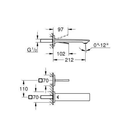 Смеситель для раковины без донного клапана Grohe Allure 19386002