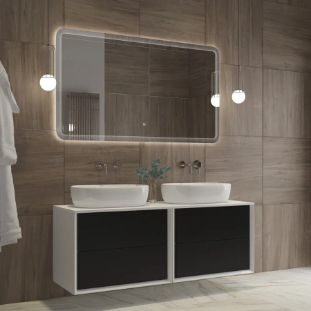 Зеркало (140х80) Cezares CZR-SPC-DUET-1400-800-LED-TCH