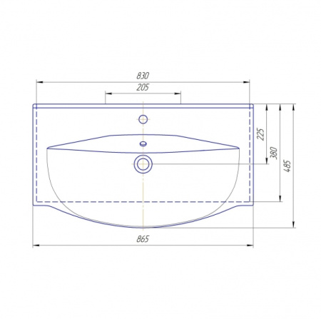 Раковина Kirovit Элвис 850