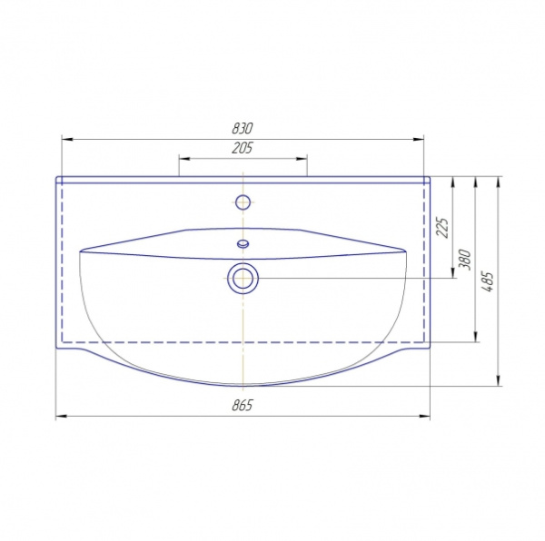 Раковина Kirovit Элвис 850