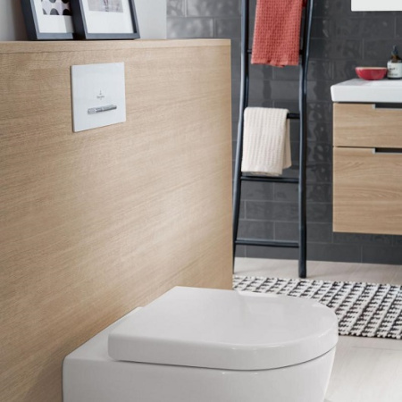 Кнопка смыва унитаза Villeroy&Boch ViConnect 922160RE белое стекло