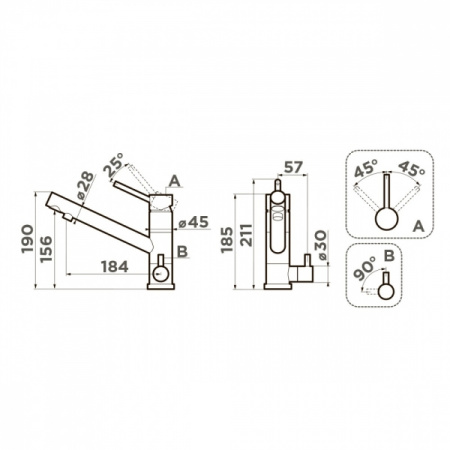 Смеситель для кухни Omoikiri Tonami CA 4994221