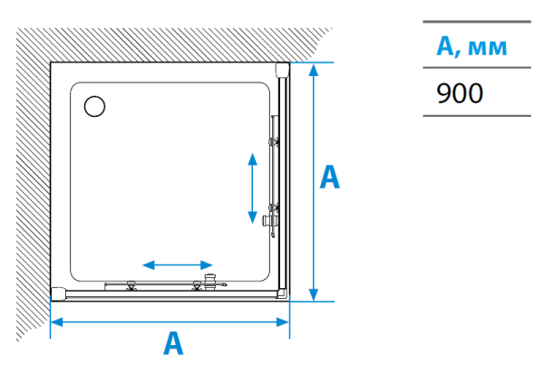 Душевой уголок (90х90) Aquaton Ritsa 1AX009SSXX000