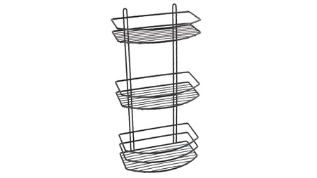 Полка овальная тройная Fixsen черная FX-720B-3