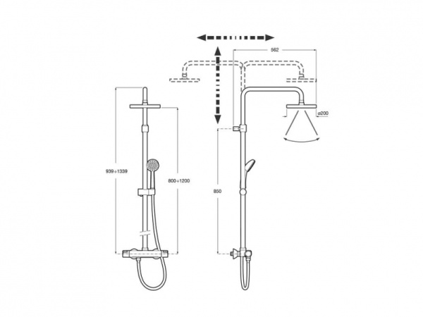 Душевая система Roca Victoria A5A2018C00
