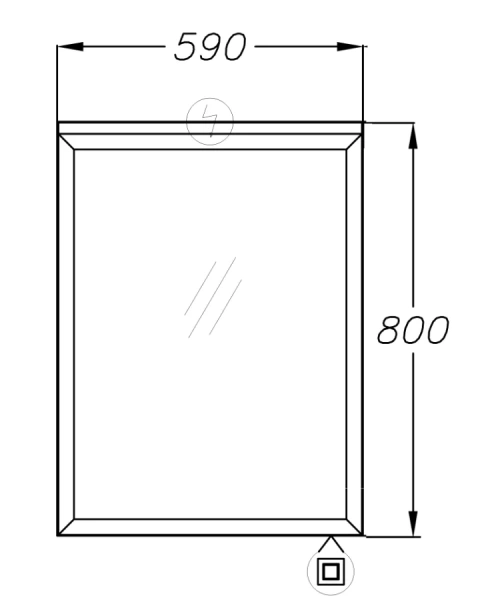 Зеркало Opadiris Фреш 59 00-00002177  белый/белый