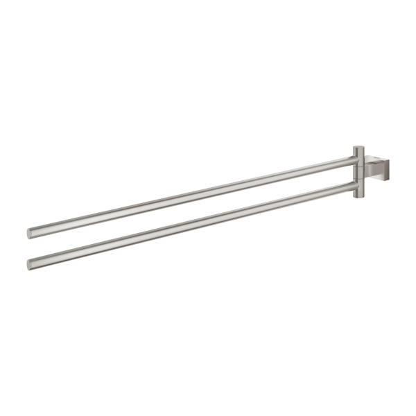 Полотенцедержатель двойной Grohe Essentials Cube 40624 DC1 (40624DC1) суперсталь Полотенцедержатель двойной Grohe Essentials Cube 40624 DC1 (40624DC1) суперсталь