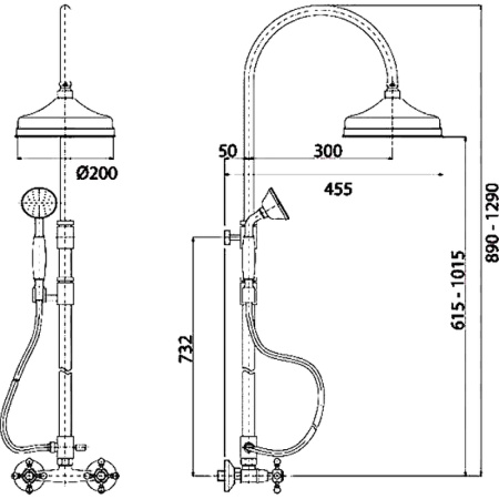 Душевая система Cezares FIRST FIRST-CD-01-Bi
