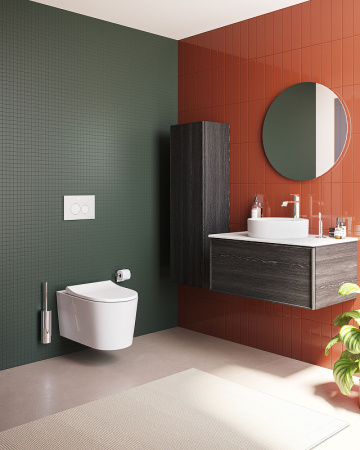 Подвесной унитаз безободковый Vitra Nest QuantumFlush 7870B403-0075 без сиденья