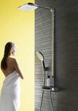 Душевая система с термостатом Hansgrohe Raindance Select E 360 Showerpipe 27112400 белый/хром