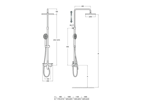 Душевая система Roca Even-M Round  5A9790C00 Душевая система Roca Even-M Round  5A9790C00