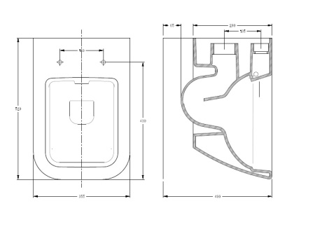 Унитаз подвесной безободковый с функцией биде  Serel Rita RT26BM