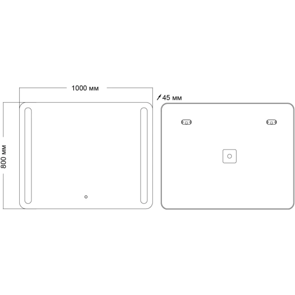 Зеркало (100х80) Grossman Lara 1310080 LED с сенсорным выключателем и гравировкой