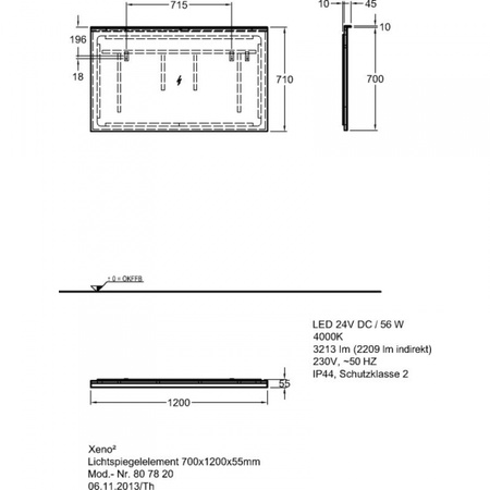 Зеркало Keramag Xeno² 807820000