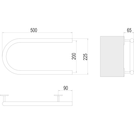 Полотенцесушитель электрический Terminus Электро 25 П-обр (500х200) 4620768883934