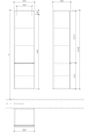 Шкаф-пенал Villeroy&Boch Venticello A95105RA