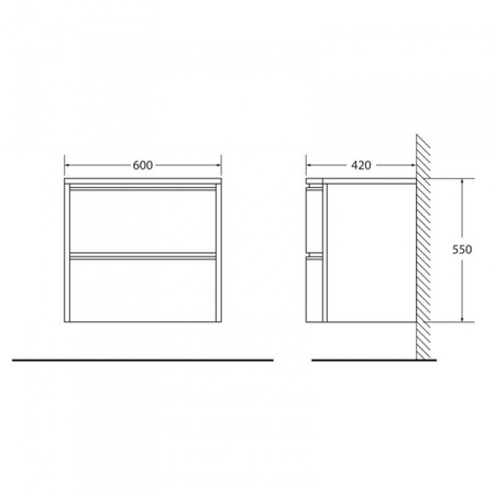 Тумба под раковину BelBagno Prospero BB600DVC/TO