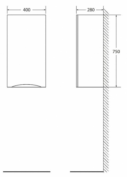 Зеркало-шкаф BelBagno Fly-Marino FLY-MARINO-750-1A-SC-BL-P-L Bianco Lucido