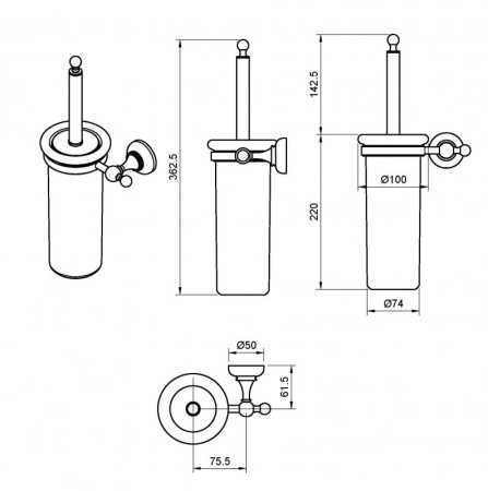Ёршик Cezares Aphrodite APHRODITE-TBS-03/24-M