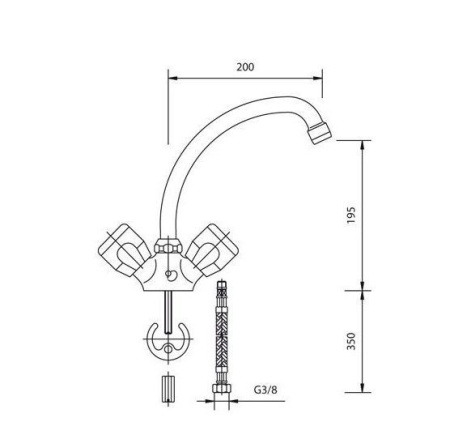 Смеситель для мойки Mofem PRIMULA 140-2002-26