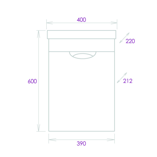 Тумба под раковину подвесная Onika Комо 40 104005