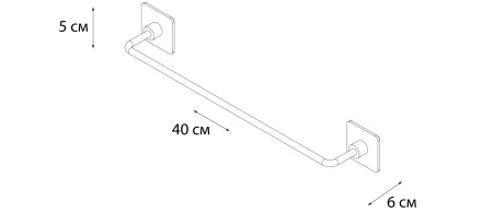 Полотенцедержатель FIXSEN Square трубчатый FX-93101
