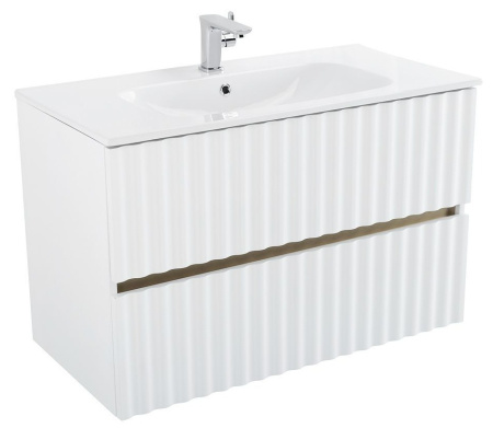 База под раковину Art&Max Еlegant AM-ELEGANT-1000-2C-SO-BM-LED Белый матовый