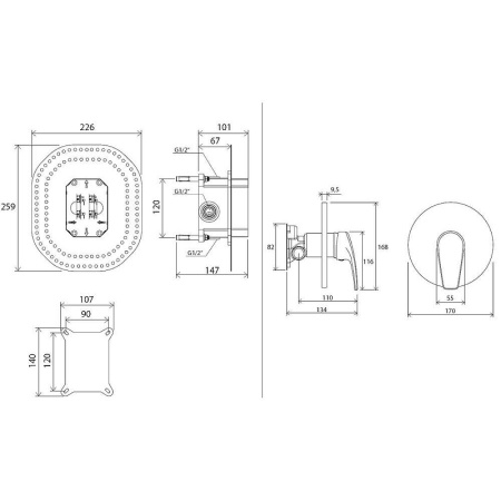 Смеситель для душа Ravak Neo NO 066.00 X070044